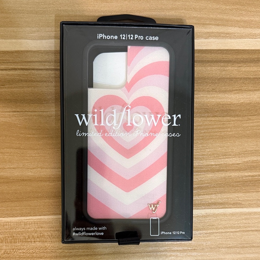 Wildflowers Chevron Heart iPhone 12/12 Pro Case